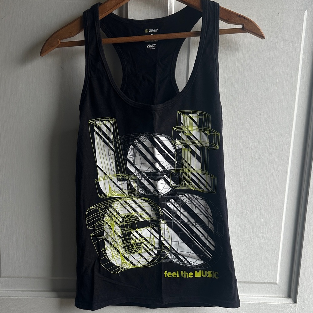 Zumba Fitness Black and White Tank Top